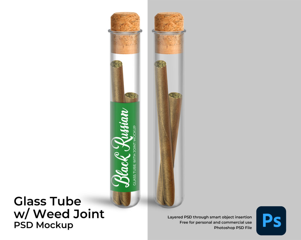 glass tube mockup