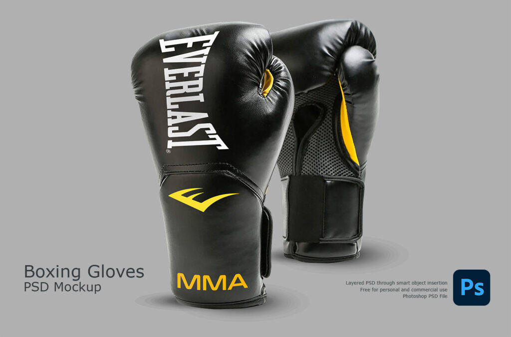 boxing gloves mockup