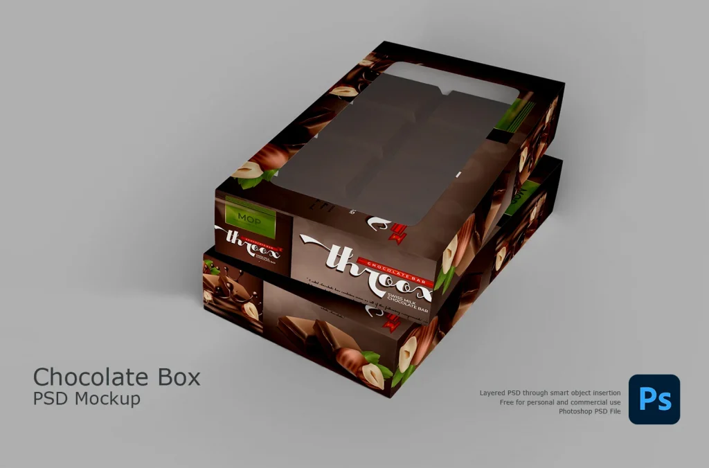 chocolate box mockup