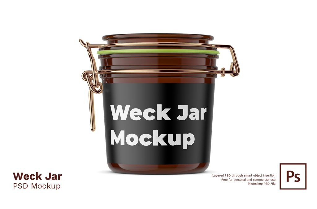 weck jar mockup