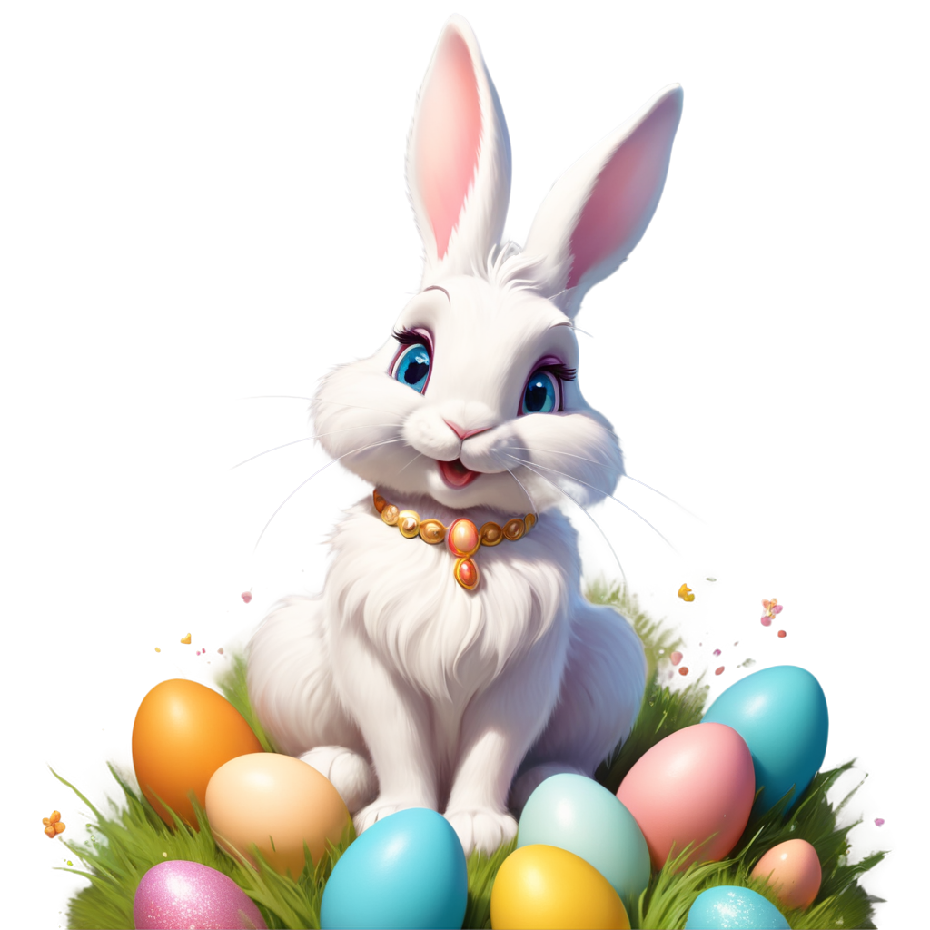 Easter Bunny on Easter Egg