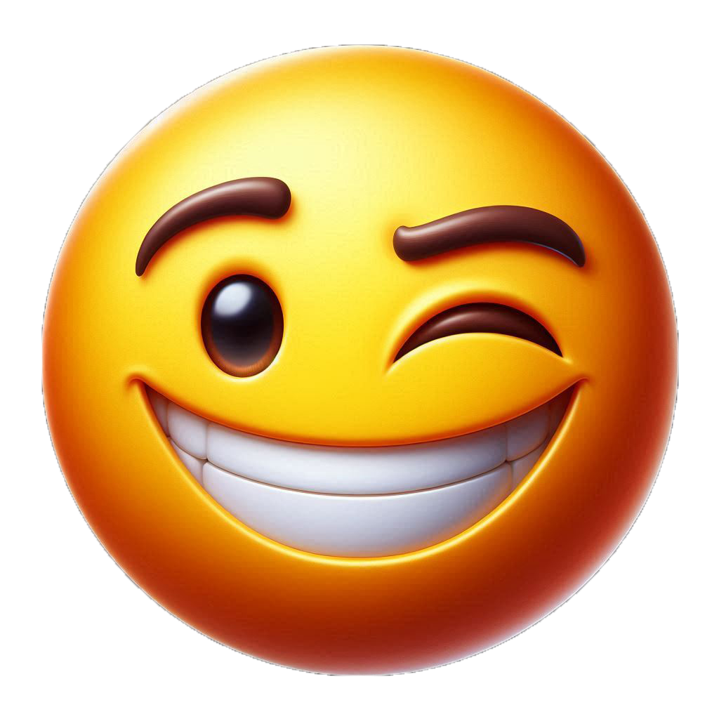 Winking face emoji